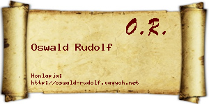 Oswald Rudolf névjegykártya